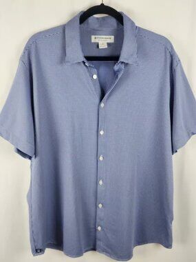 MIZZEN+MAIN Performance Shirt Mens XL Classic Fit Blue Check Stretch Minimalist